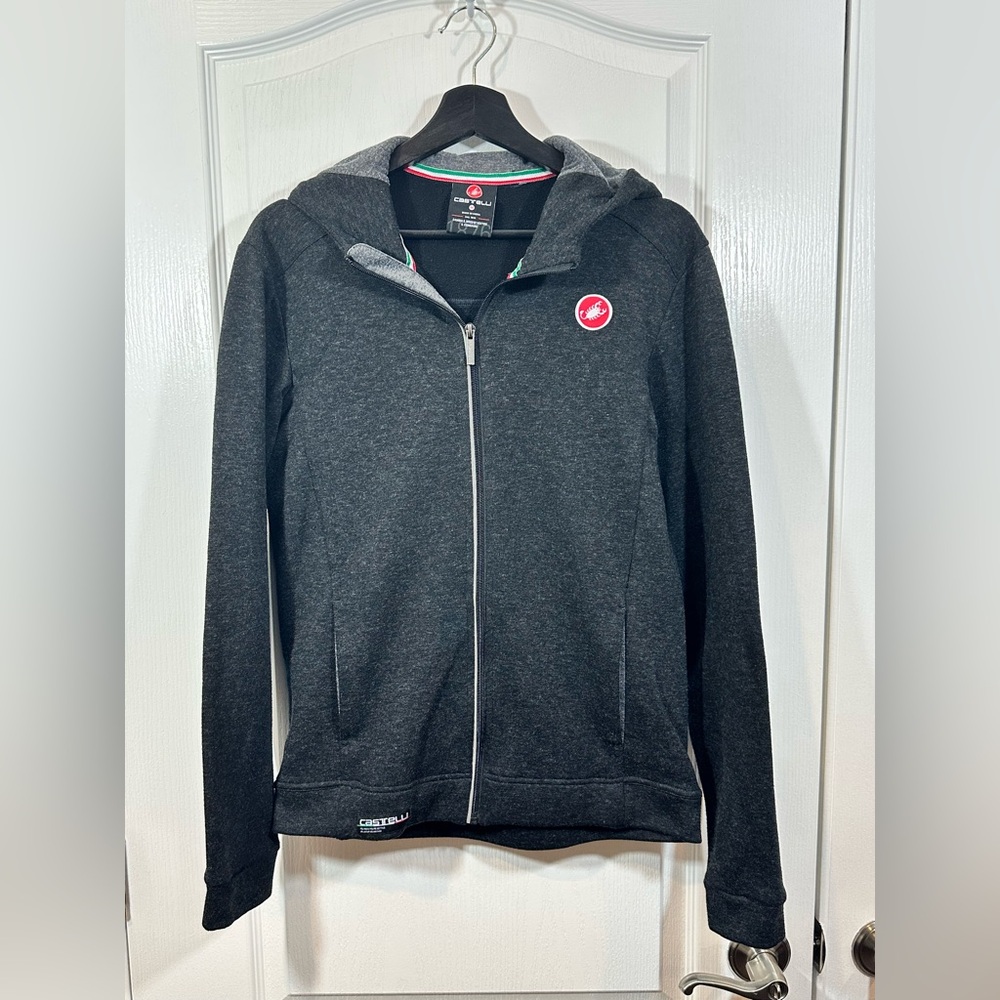 Casteli Milano Women’s Full Zip Hoodie Sweatshirt Charcoal Gray, Size: Medium